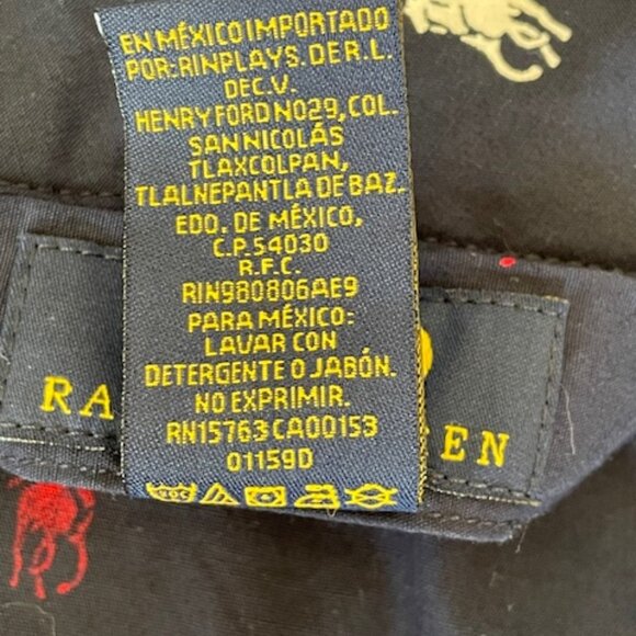 POLO RALPH LAUREN Men's All Over Polo Player Logo Robe Navy, Red, White L/XL - Picture 13 of 16